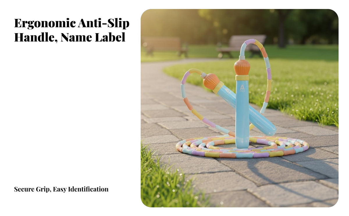 leap Rope, Counting, Segmented, Adjustable Length, Kids Students Adults, Fitness, Sports Exam