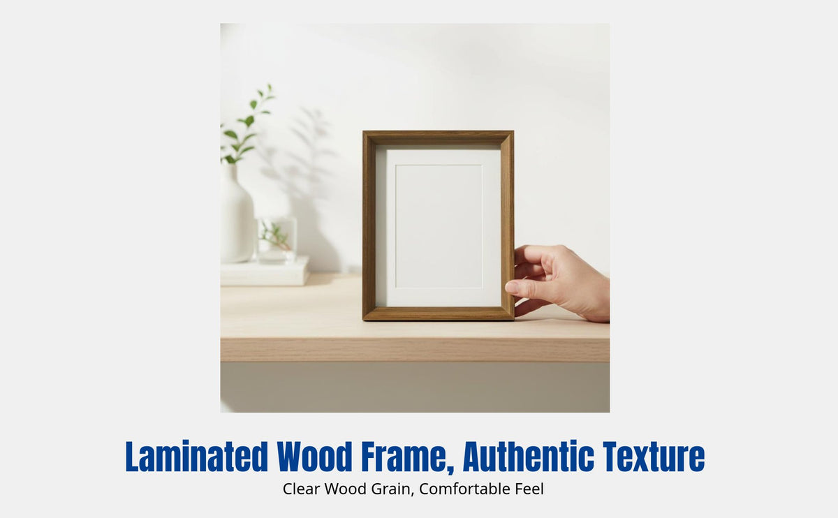 Painting Frame, Rectangular Calligraphy Picture Frame with Mat Board, Art Paper, Multi-Size, Desktop or Wall Display
