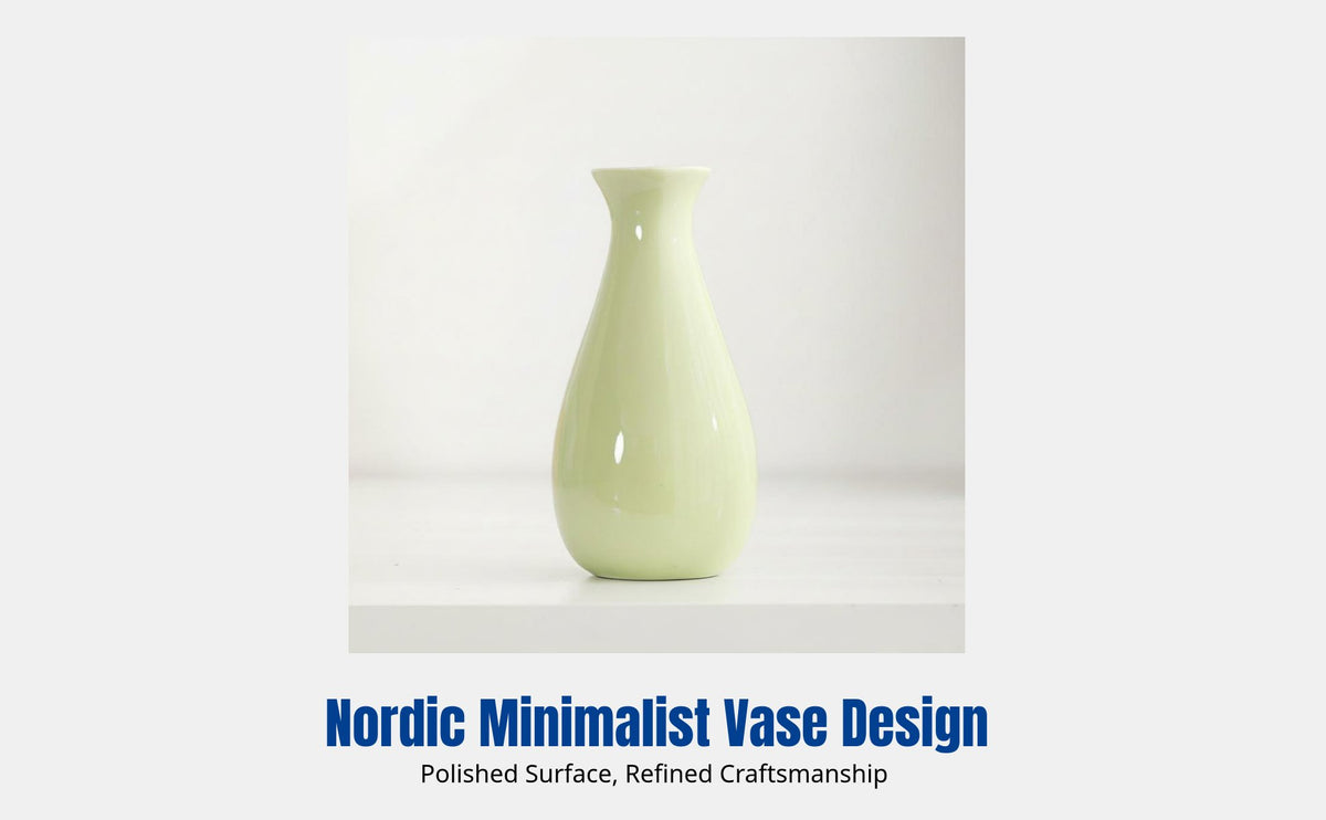 Ceramic Vase, Morandi Color, Dried Flower Arrangement, Minimalist Desktop Decor