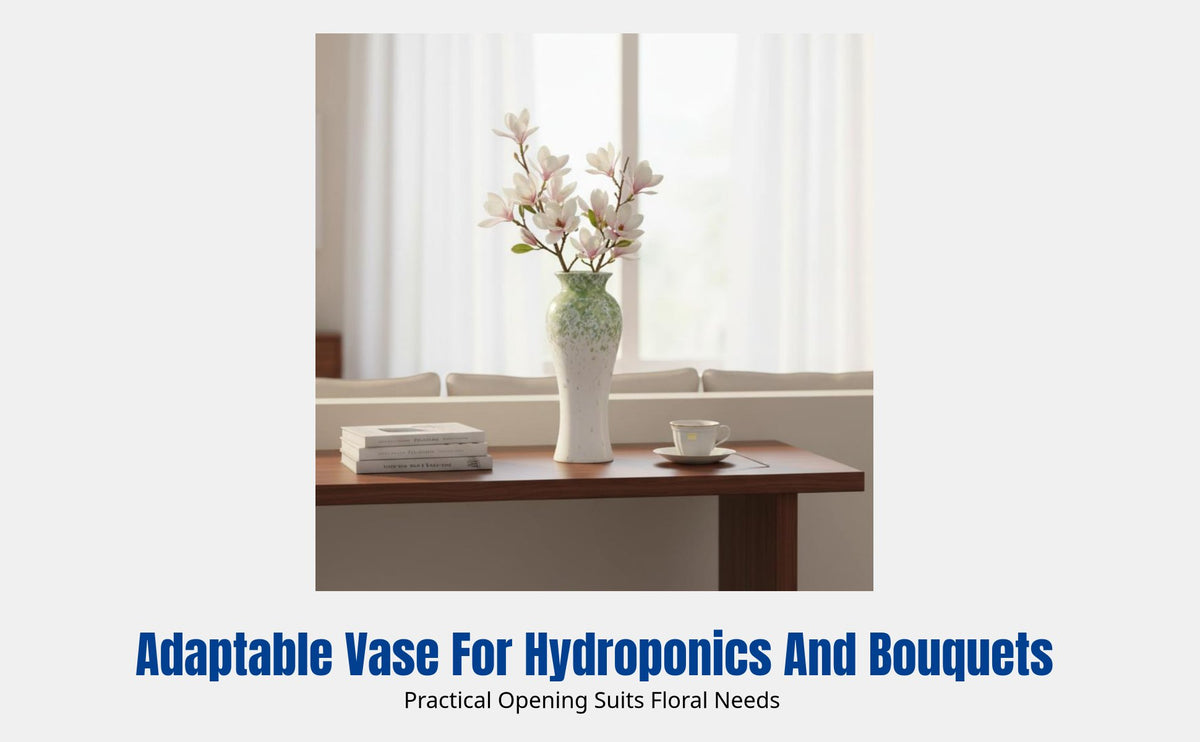 Handmade Ceramic Vase, Vintage Modern Style, Hydroponic, Living Room Decor