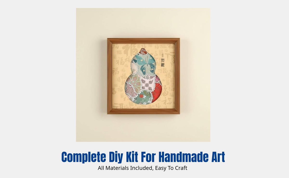 New Year Bead Painting DIY Kit, Song Brocade Style, Framed Fu Character, Traditional Handmade Craft, Group Activity Decoration,