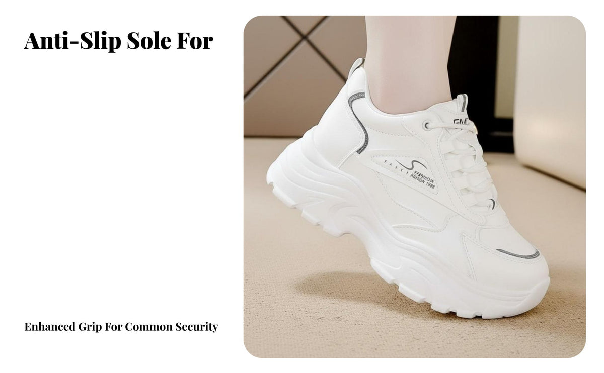 Dad shoes, Genuine Leather, elevated Height Increasing, Non-Slip, adaptable, Women's everyday Shoes