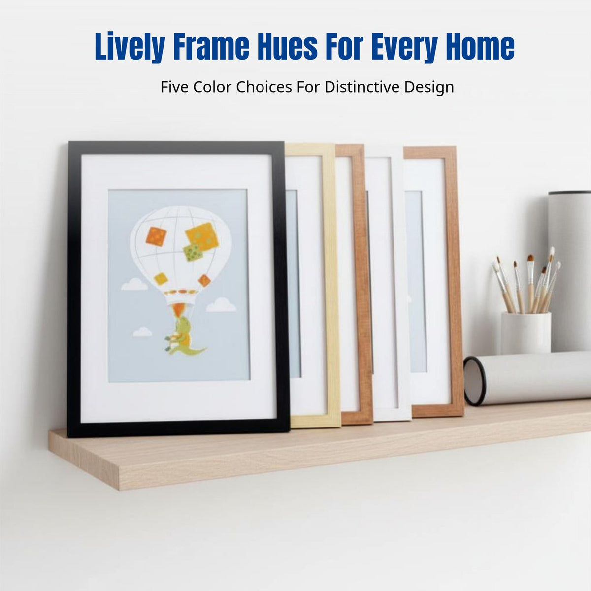 Letter Size Picture Frame, Rectangular Wall-Mount, Multi-Size Display, Home Decor, Student