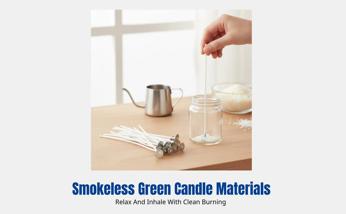 Candle Wick, DIY Soy Wax Candle Kit Center, Smokeless, Beeswax, Aromatherapy