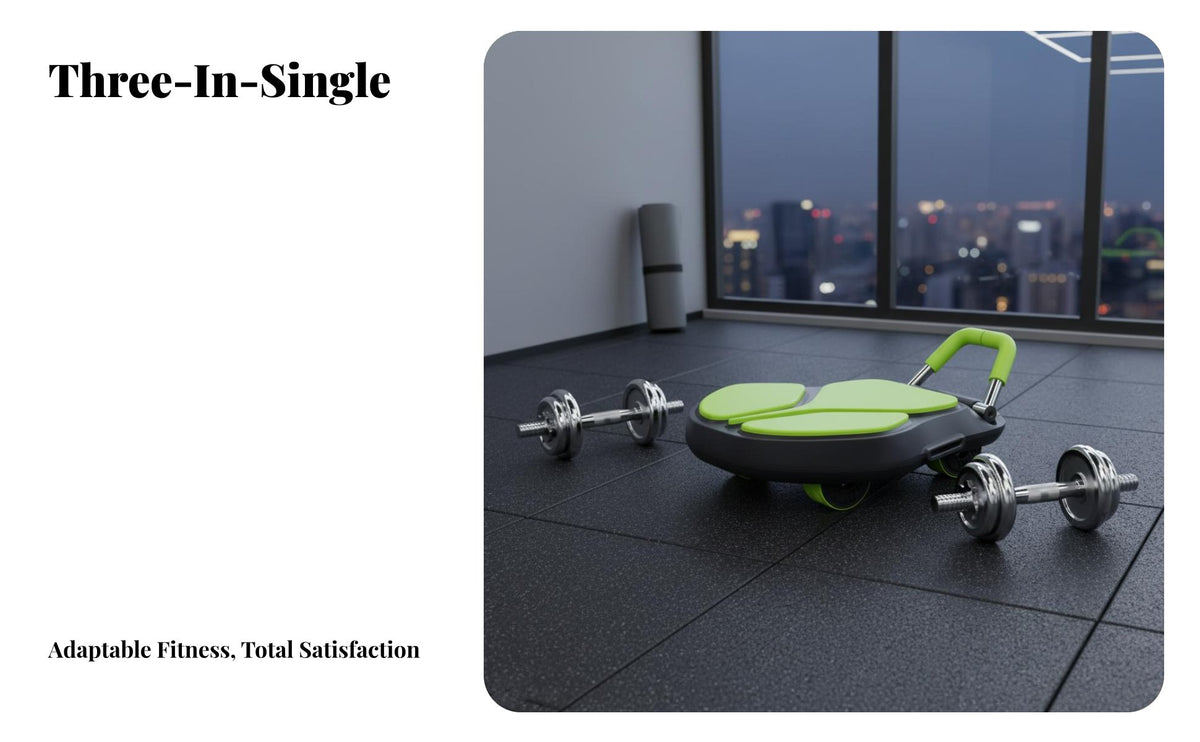 Ab wheel, Four-Wheel Automatic return, quiet Home Plank core compression Exercise Equipment
