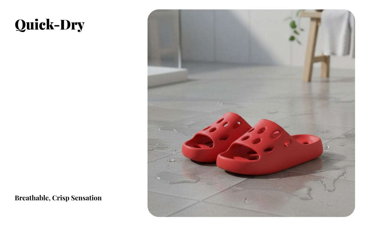 Bathroom house shoes, Quick Dry Leakproof foam Slides, Non-Slip Thick Sole, Unisex Indoor Summer Sandals 2025