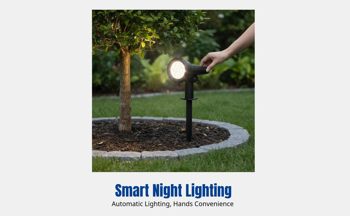 Solar Spotlight, Outdoor High-Intensity LED, Rainproof, Ground Stake, Garden, Yard Landscape Lighting