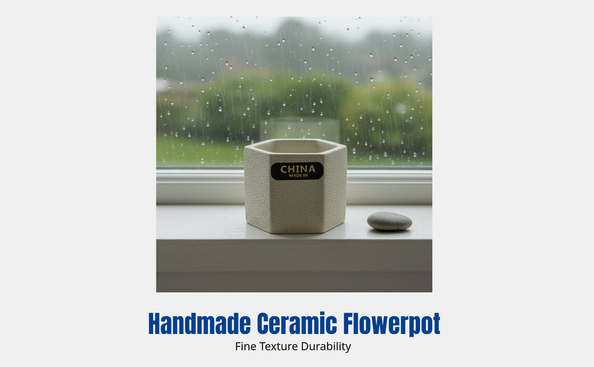 Breathable Nordic Mini Ceramic Flower Pot, Square Succulent Planter, Modern Home Decor