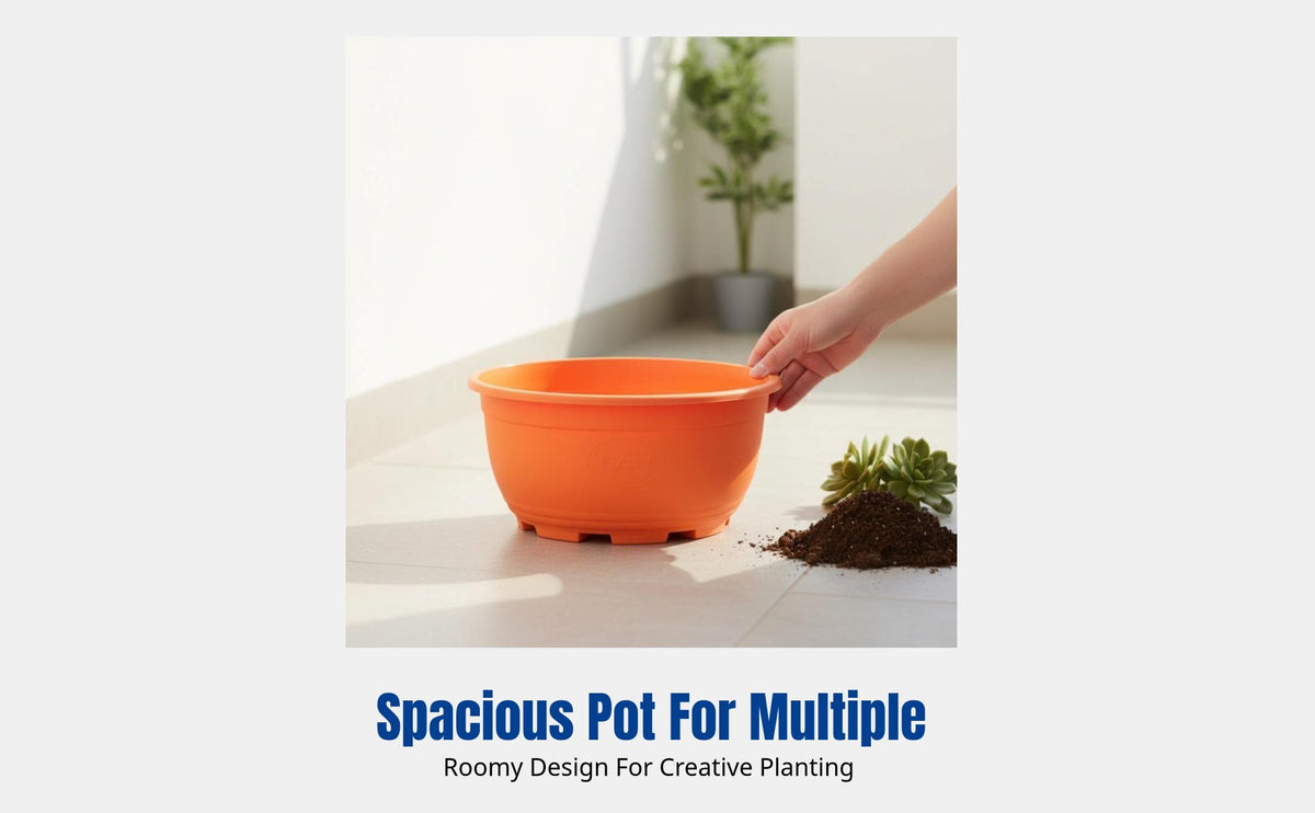 Large Thick Resin Flower Pot, Durable, Colorful, For Orchids, Home, Garden