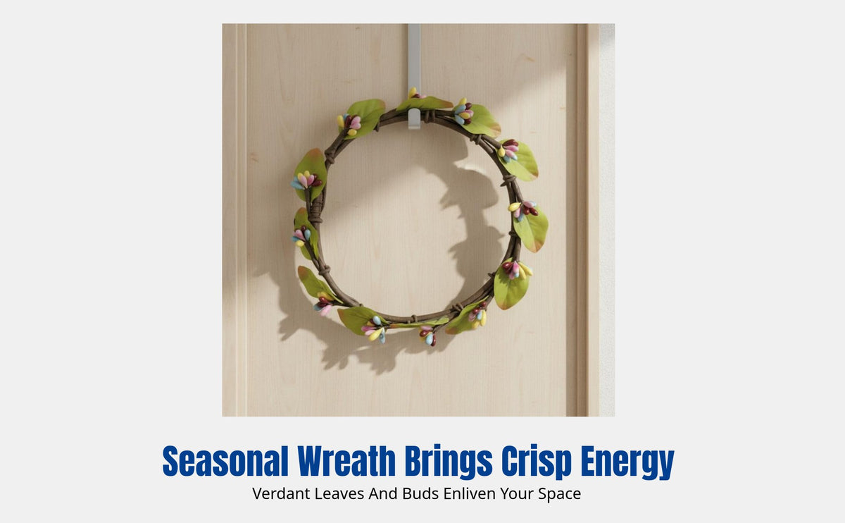 Easter Wreath, Artificial Berry Candle Ring, Colorful Foam Decor for Home