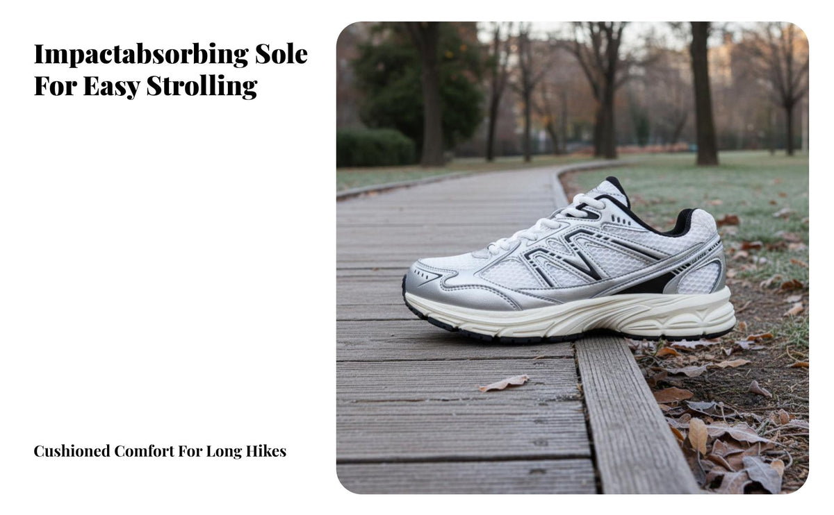 Hiking Shoes, Retro Silver-Grey leisure athletic shoes, Soft Sole, impact Absorption, Fleece Lined Option, Unisex