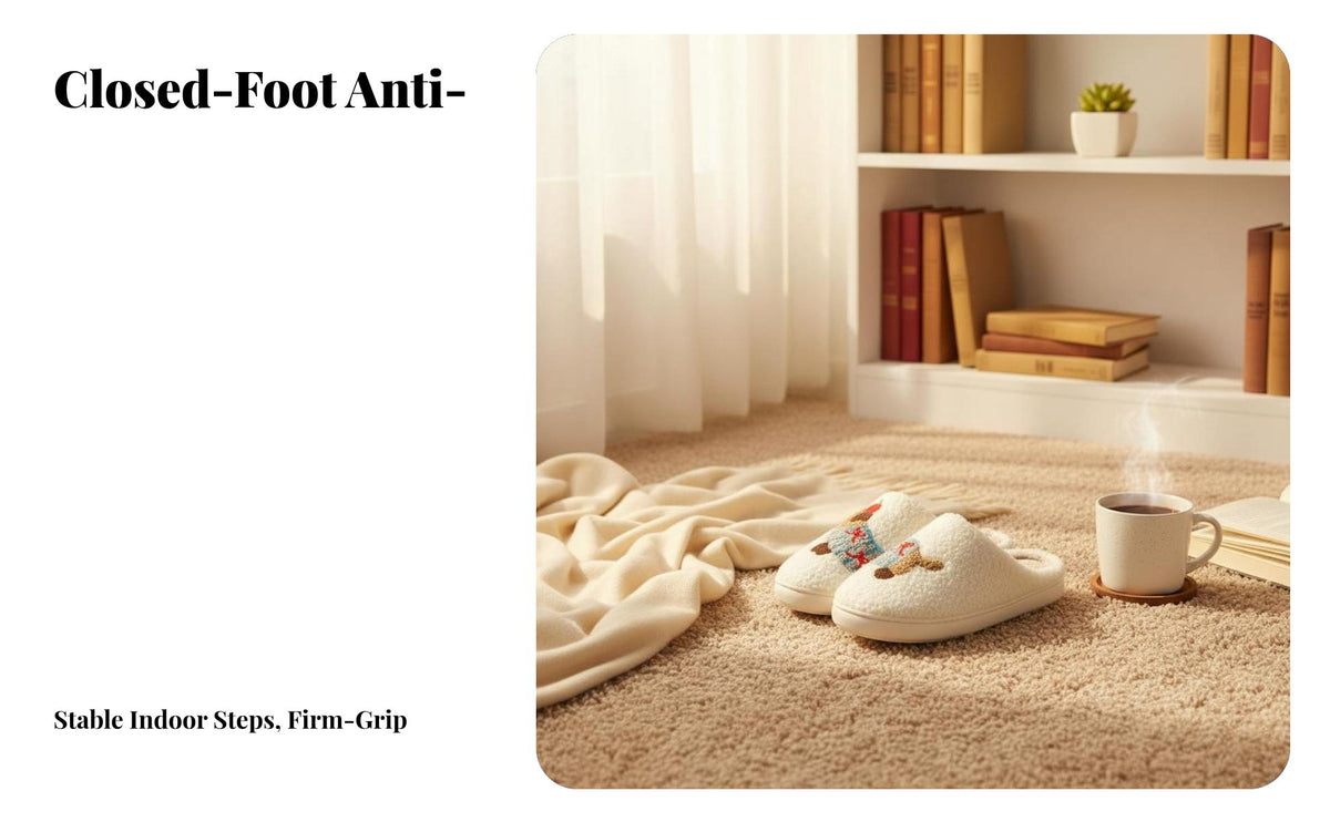 Cute Dachshund house shoes, Plush Cotton Indoor Shoes for Women, Thickened Warm Anti-Slip Closed foot, Autumn Winter Home
