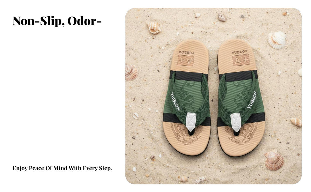 Mens Flip Flops, 2025 Summer Outdoor, Anti-Slip, Breathable, relaxed Beach Sandals