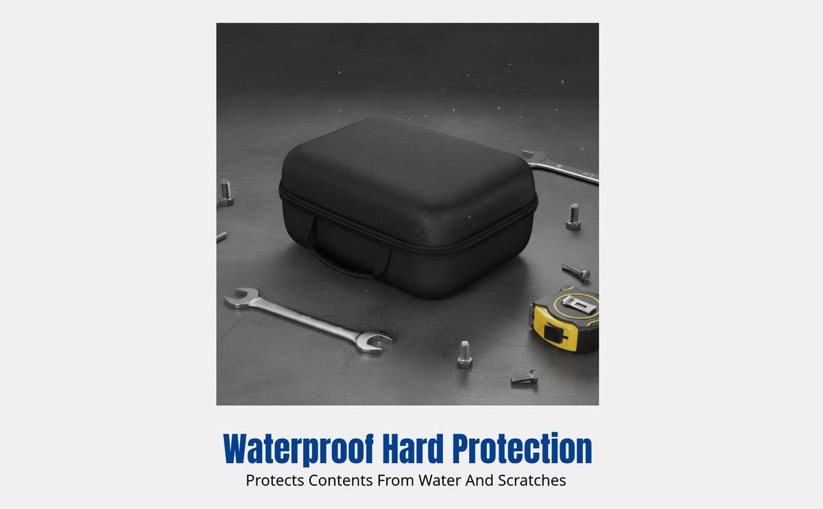 Waterproof Hard Tool Bag, Durable Storage Case, Heavy-Duty Organizer for Electrician, Car Trunk