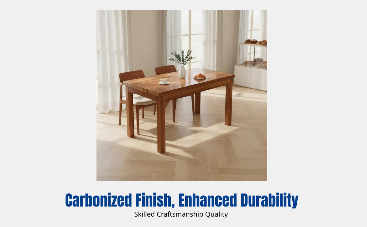 Solid Hardwood Dining Table, Thick Top, Restaurant, Hotpot, BBQ, Fast Food, Minimalist