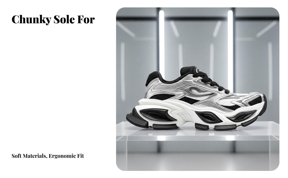 Mecha Dad shoes, Heterochromatic feline gaze, Thick Sole, Unisex, Original Design, Height Increasing