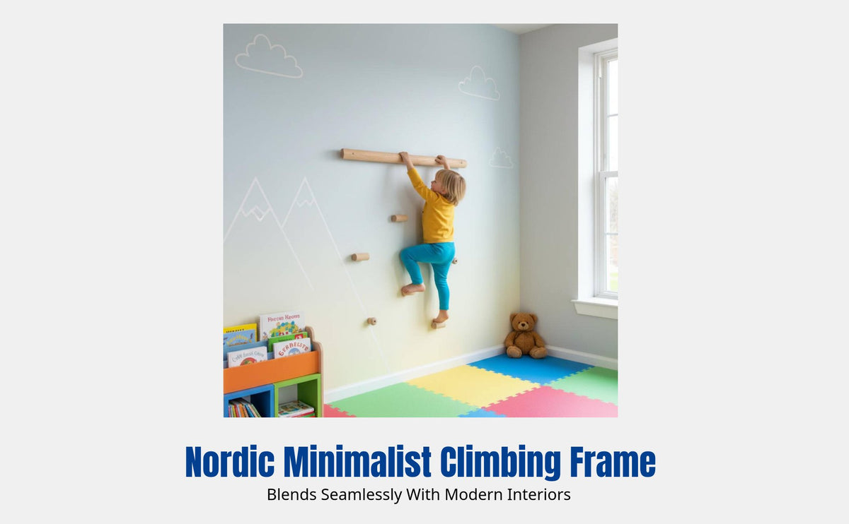 Kids Indoor Wooden Climbing Board, Home Climbing Frame, Rock Wall, Fitness Training Equipment
