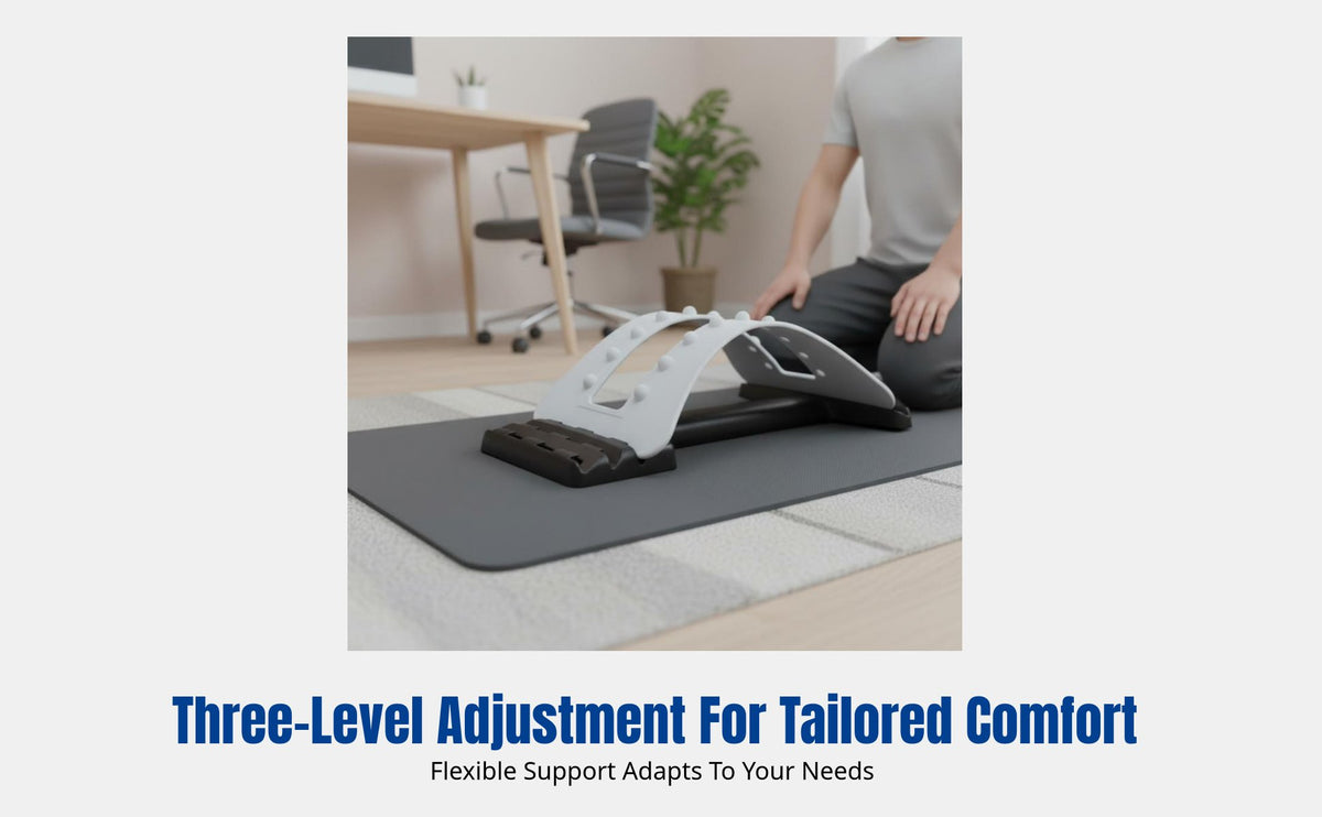 Lumbar Stretcher, Spine Support Pad, Adjustable Spine Corrector, PP Material, Relieves Discomfort