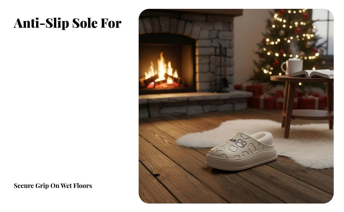 Waterproof Plush house shoes, Indoor Winter House Shoes, Non-Slip Thick Sole, Warm Cartoon creature Design