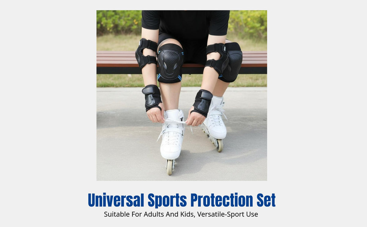 Protective Gear Set, Knee, Elbow, Wrist Pads, Skating, Skateboard, All-Purpose, Adult Kids
