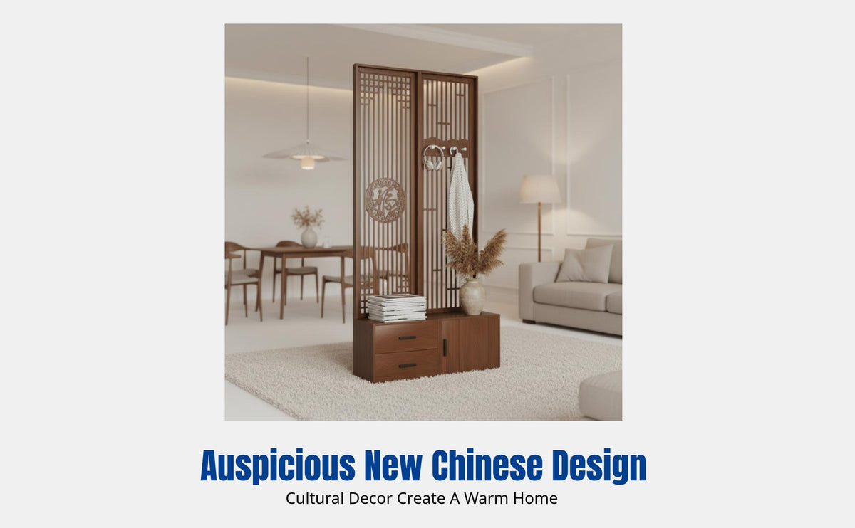 Multi-Purpose Partition Cabinet, Entryway Coat Rack, Shoe Storage Bench, Hallway Organizer, Modern Chinese Style