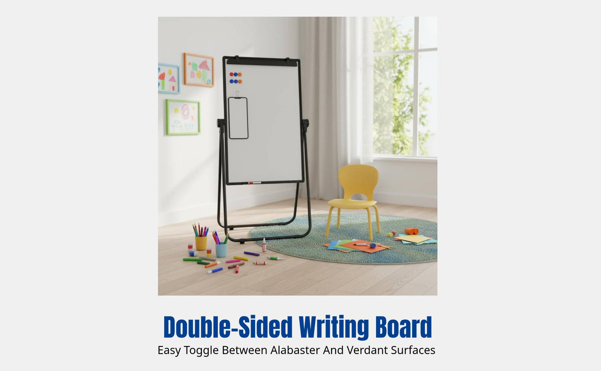 U-Shaped Stand Whiteboard, Magnetic, Double-Sided, Adjustable, Foldable, for Home, Office, Kids, Teaching, Training