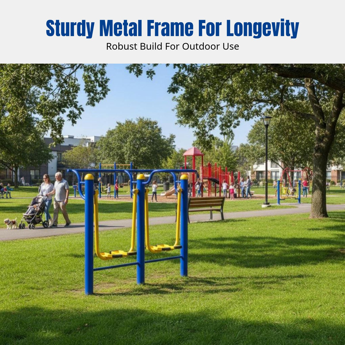 Outdoor Fitness Equipment, Double Striding Machine, Community Sports Path Set