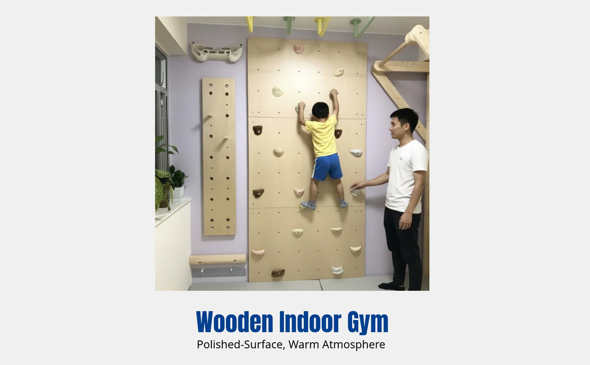 Kids Indoor Wooden Climbing Board, Home Climbing Frame, Rock Wall Panel for Fitness