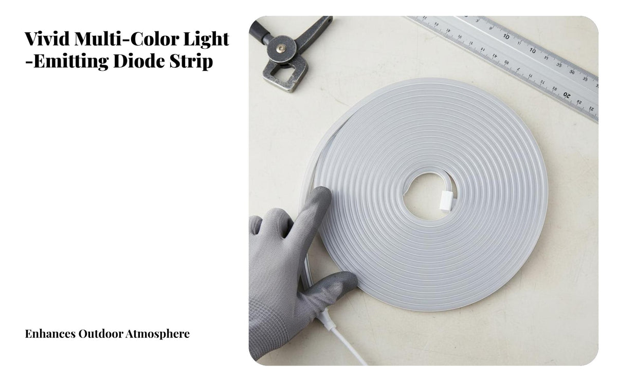 light-emitting diode luminous Strip Light, Flexible 12V Low power Silicone RGB Kit, Waterproof, Outdoor Sign Lighting, Ambience Decoration