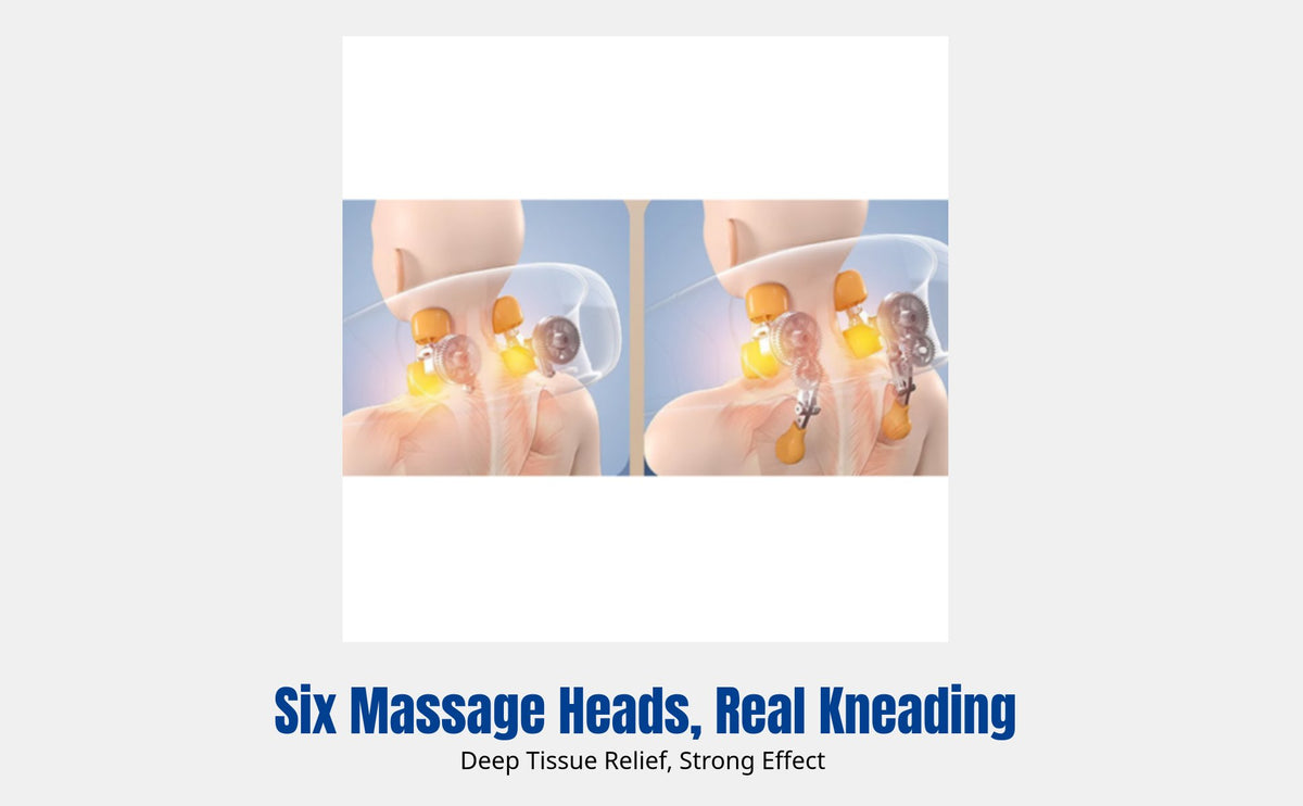 Shoulder & Neck Trapezius Massager, Infrared Heat, Kneading, Wearable, Adjustable