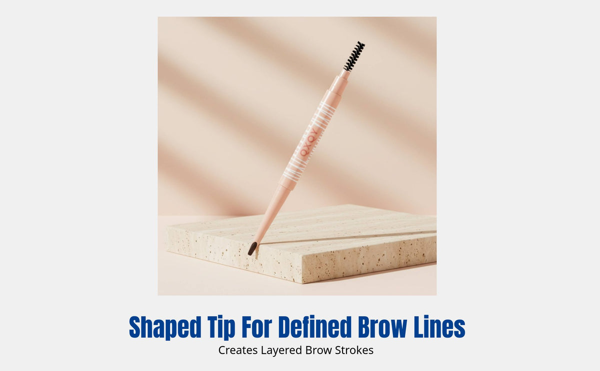 Three-Dimensional Eyebrow Definer, Double-Ended, Long-Lasting, Water-Resistant, Smudge-Proof, Multi-Effect, Defined Strokes