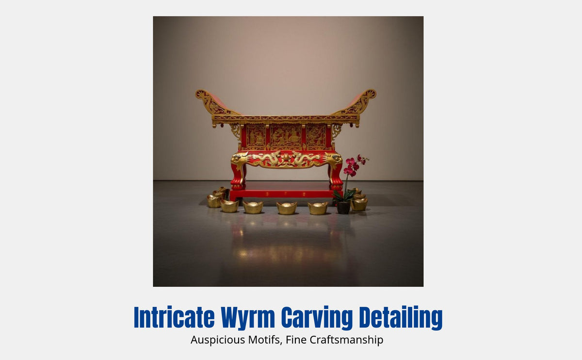 Hardwood Yuanbao Offering Table for Temple, Buddhist Altar, Optional Finish