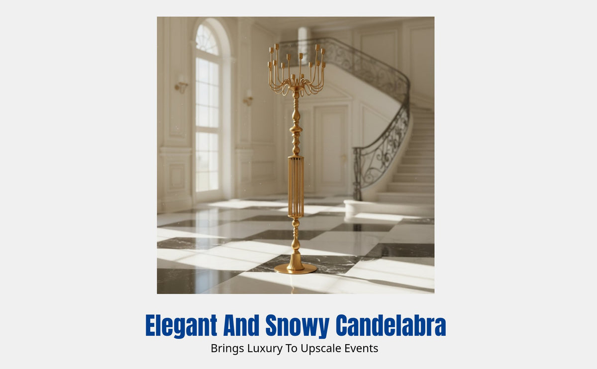 Wedding Floor Candle Holder, Large Iron Candelabra, Event Decor, Multi-branch Design
