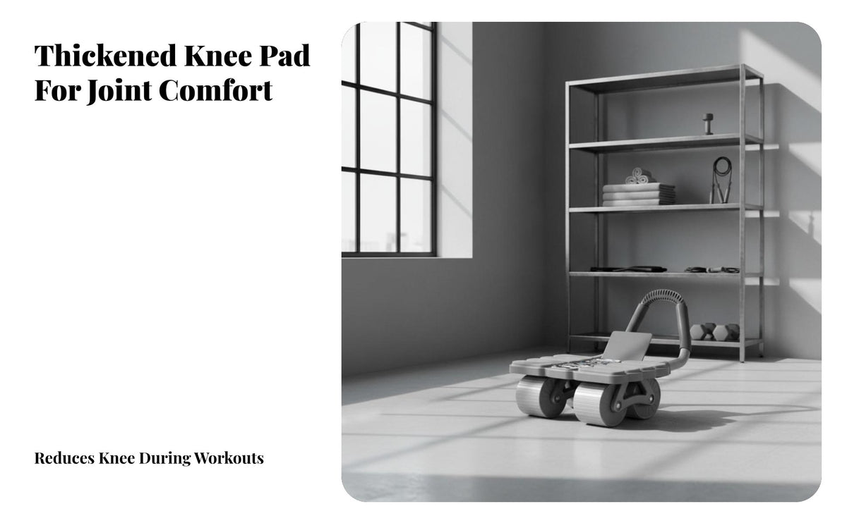 Smart Four-Wheel Ab Wheel, Automatic Bounce, Home Fitness, APP Connected, Abdominal