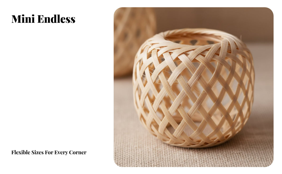 Handwoven Bamboo Lantern, Mini Traditional Chaozhou design, Illuminated