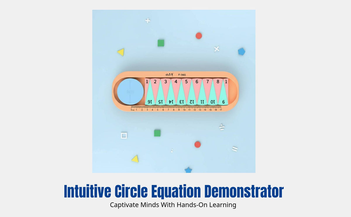 Math Teaching Aid, Circle Area Demonstrator, Pi Equation Derivation Tool for Grade 6, 16-Segment Geometry Set, School Classroom