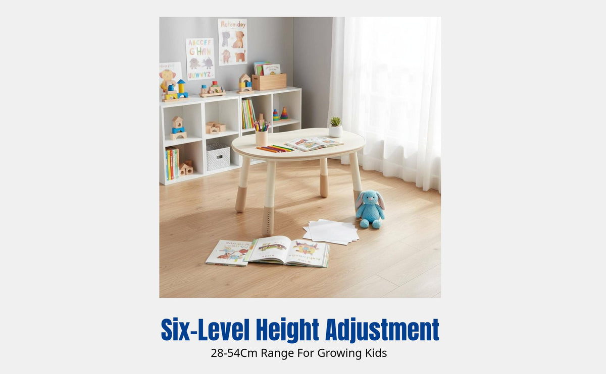 Adjustable Kids Study Table and Chair Set, Game Desk, Height Adjustable, Toddler Drawing Table, Rounded Corners, Easy to Clean, For Kindergarten, Home