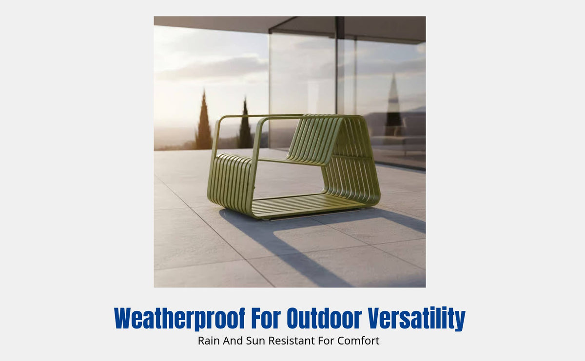Outdoor Sofa, Aluminum Alloy Frame, Waterproof Sun-Resistant Garden Patio Furniture for Villa Hotel