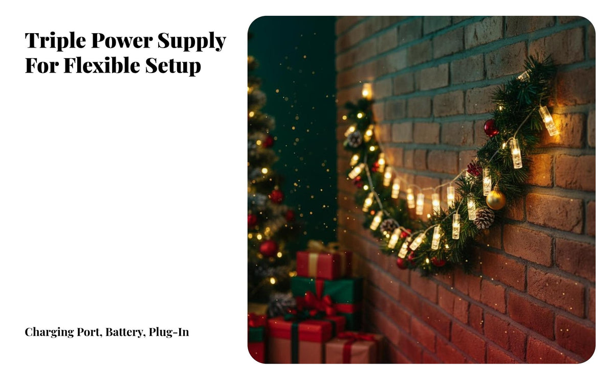 LED Waterproof Photo Clip Wall Decor, USB/Battery Powered, Remote, Warm & Multicolor