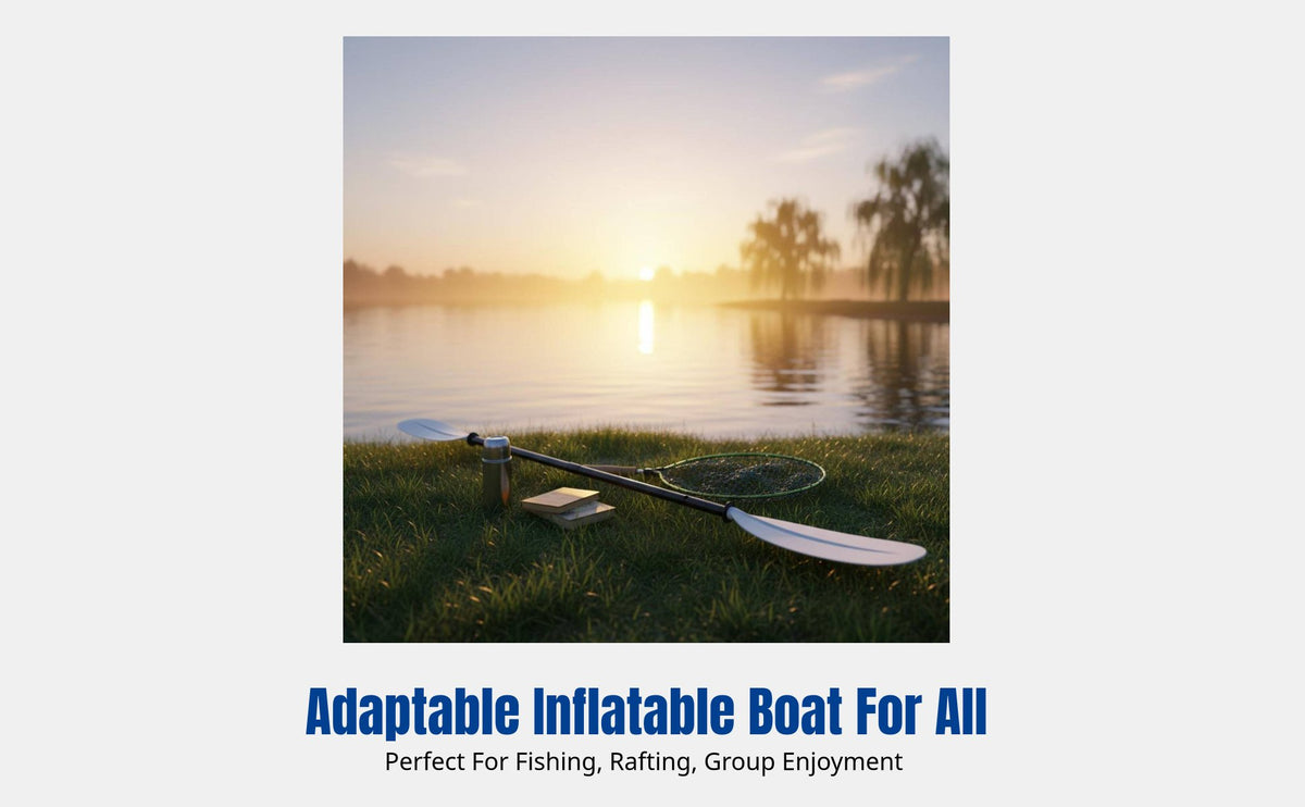 Inflatable Kayak, Portable Lightweight Fishing Boat, Solo Adventure Backpack Canoe, Multi-Color, Accessories Included
