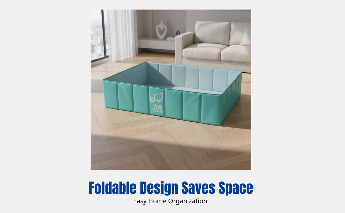 Rectangular Foldable Toy Sand Pool, Cassia Play Pit, Indoor Kids' Beach Ball Pool, Home Fence Design