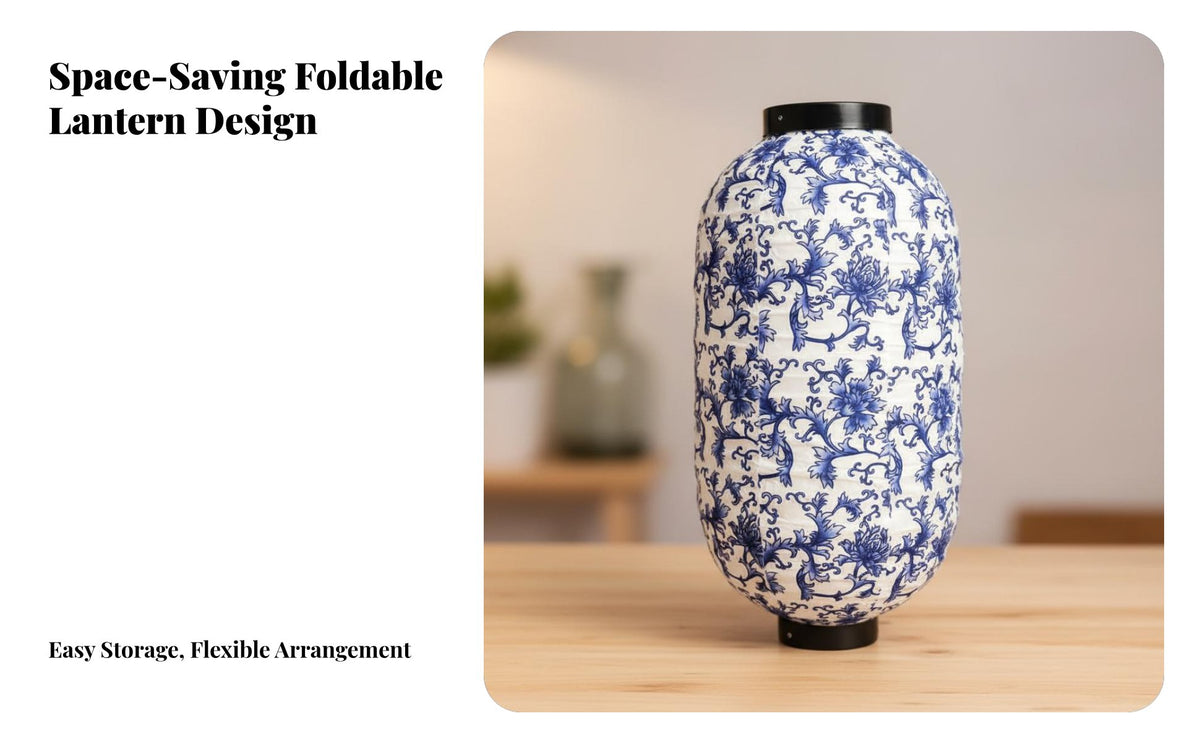 Japanese Lantern, Fabric Folding Oval, Waterproof Outdoor Decor, Sushi Bar, Izakaya, 24 Solar Terms Theme