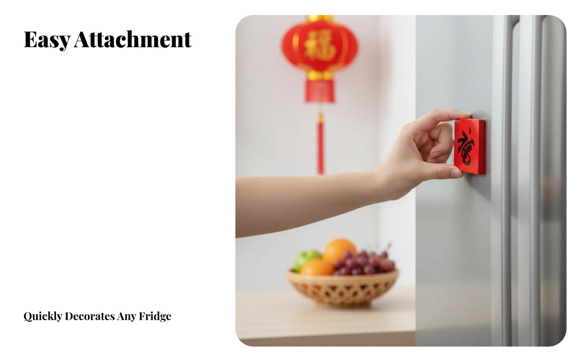 Chinese Magnetic Fridge Creative Blessing, Vintage Decor
