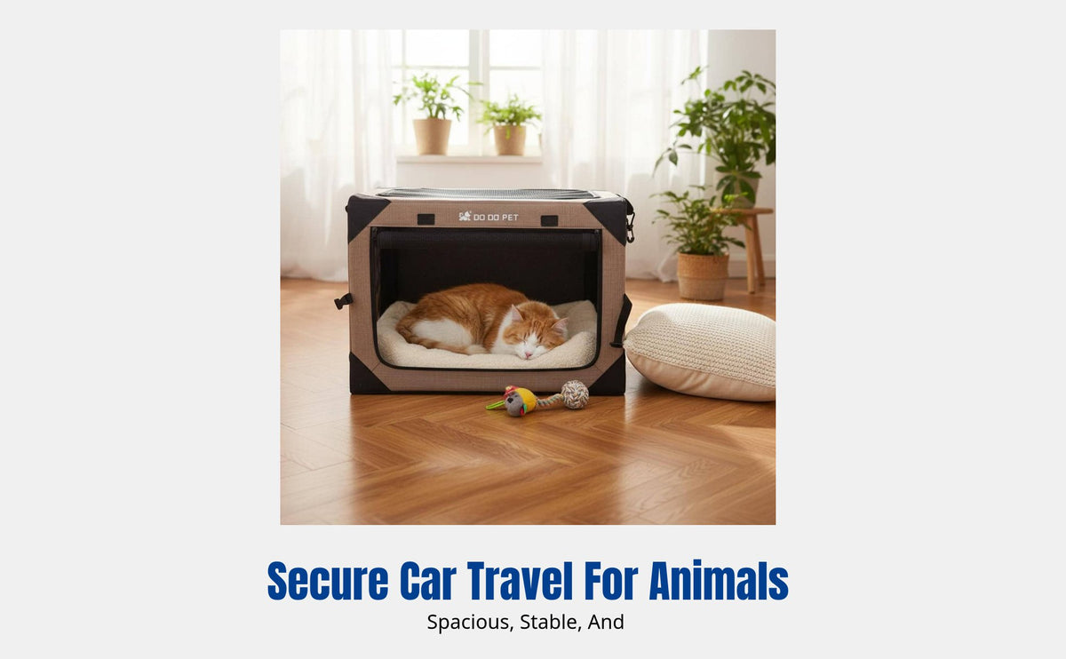 Portable Cat Tent, Car Pet Carrier, Small Travel Crate, Foldable, Multi-Color
