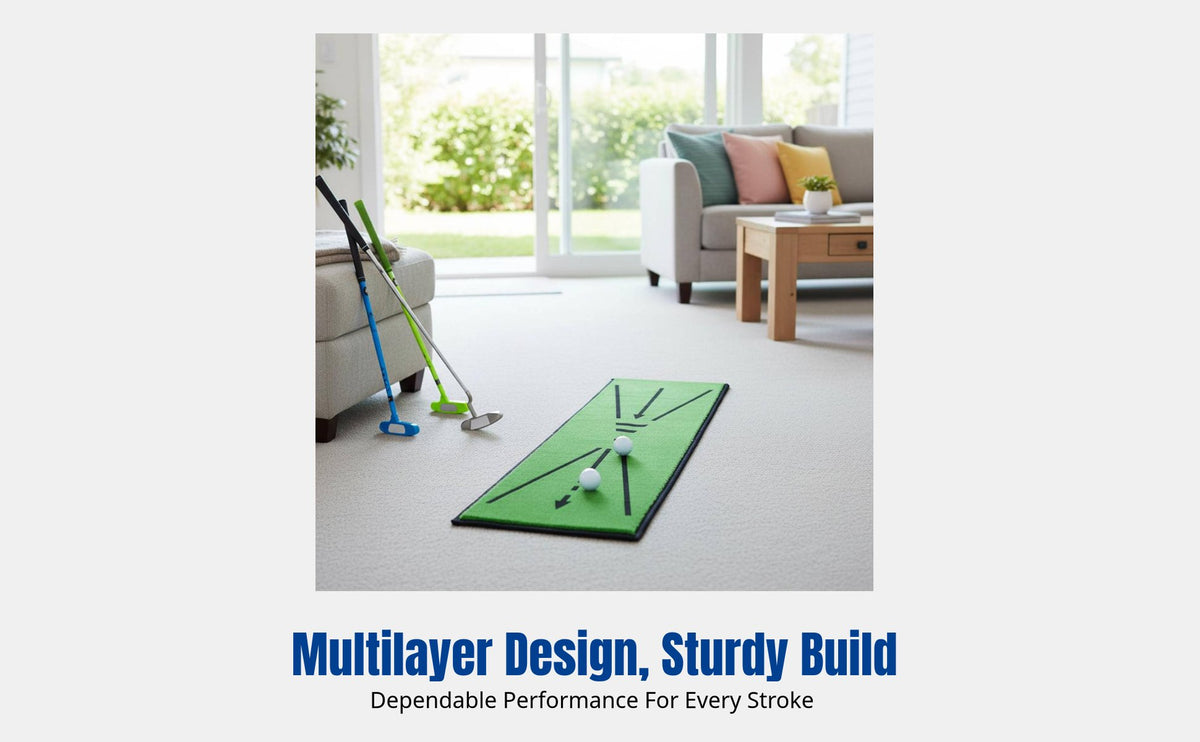 Plush Practice Mat, Indoor Non-Slip, Thickened, Hitting and Putting Training