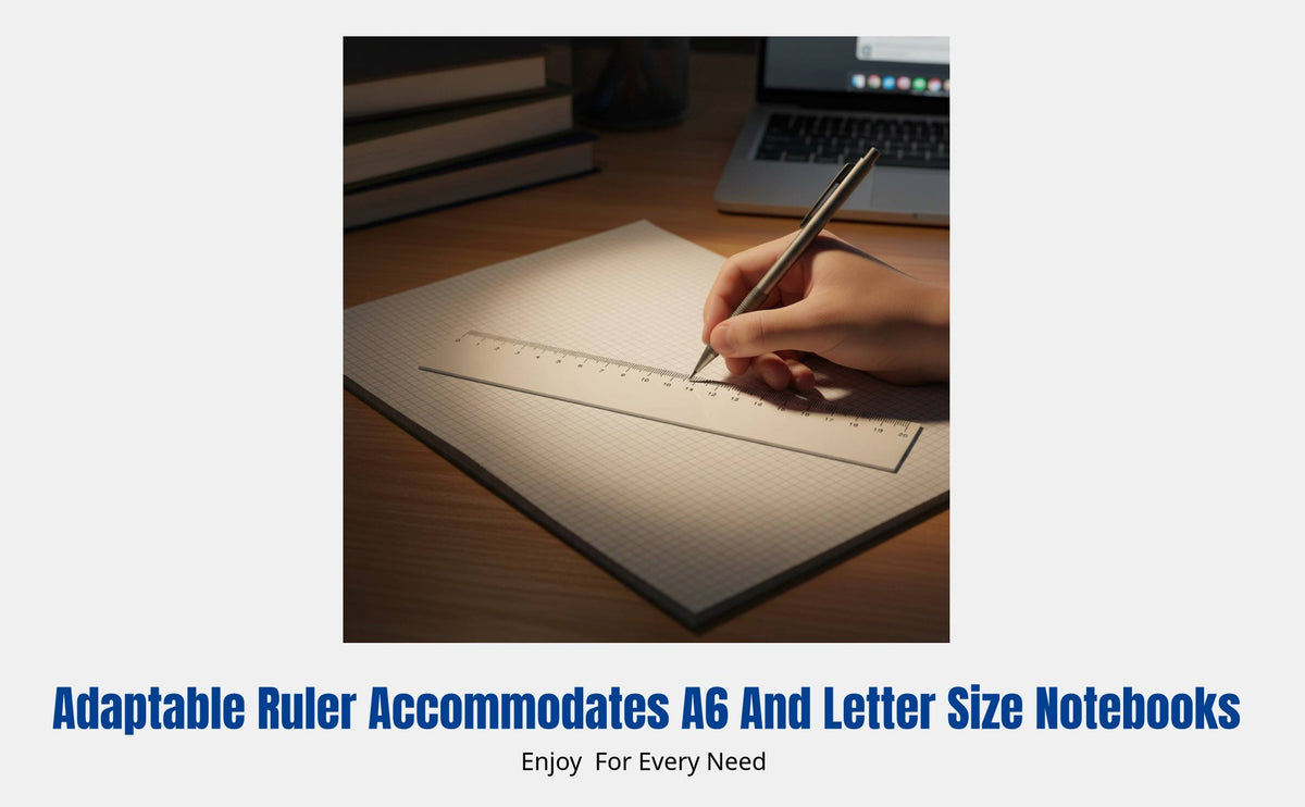A6 Loose Leaf Ruler, Notebook Ruler Accessory, Tab Bookmark Ruler, Straight Ruler, PP Material, Multi-Functional Stationery