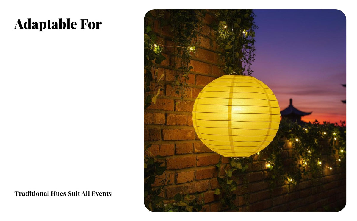 Outdoor Waterproof Round Paper Lantern, Brushed Texture, Event Decor, Sturdy, Multicolor