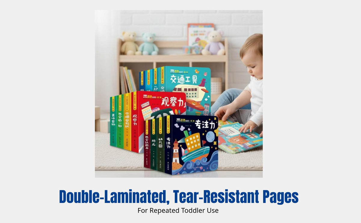 Interactive Hole Book for Babies, Early Learning, Tear-Resistant, Bilingual
