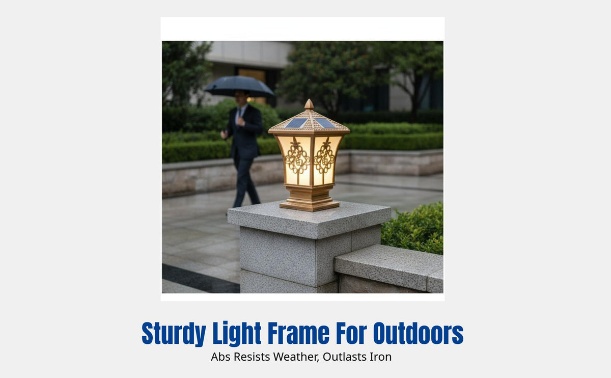 Solar Outdoor Courtyard Post Light, Waterproof Chinese Style Pillar Light, Landscape Wall Lamp, Dual Power, for Villa, Gate