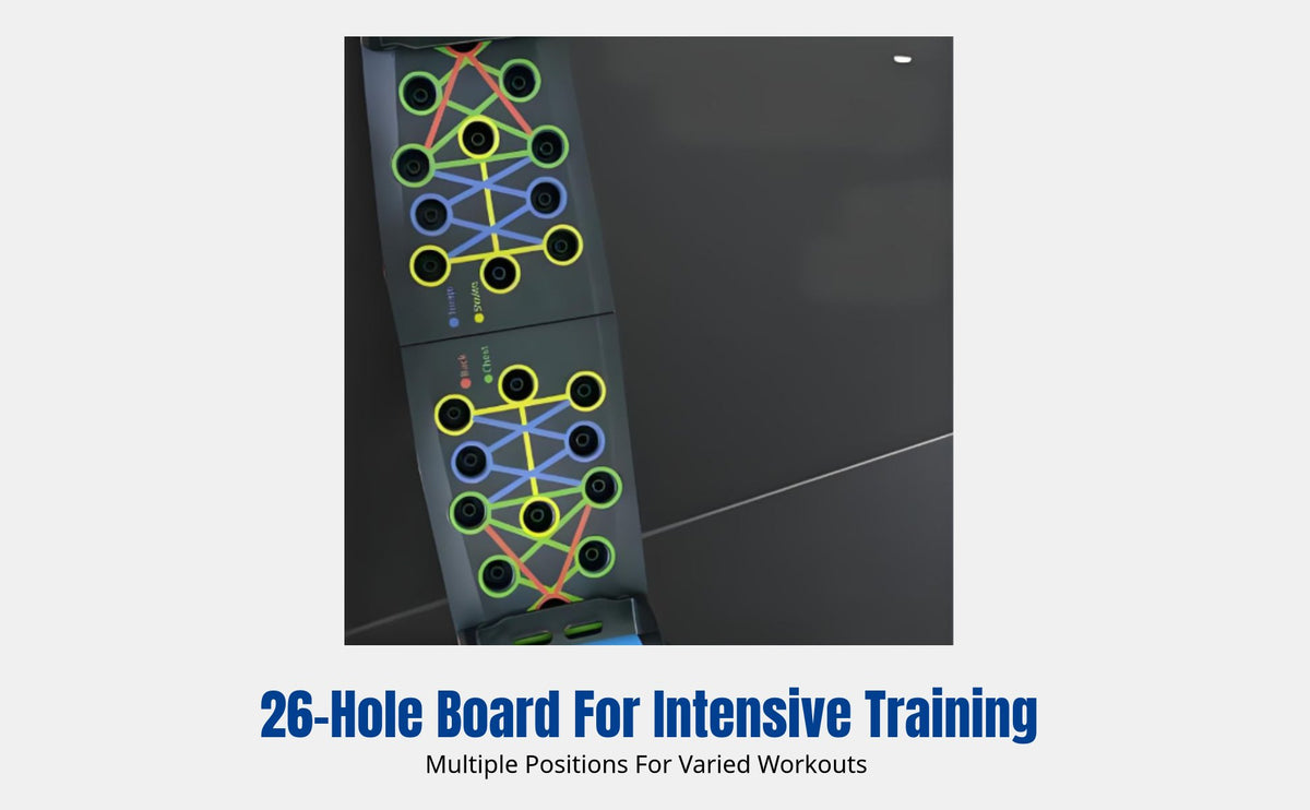 Multifunction Push Up Rack Board, 26-Hole Training Plate for Men, Chest, Spine, Shoulder, Triceps, Home Gym, Foldable, Non-Slip
